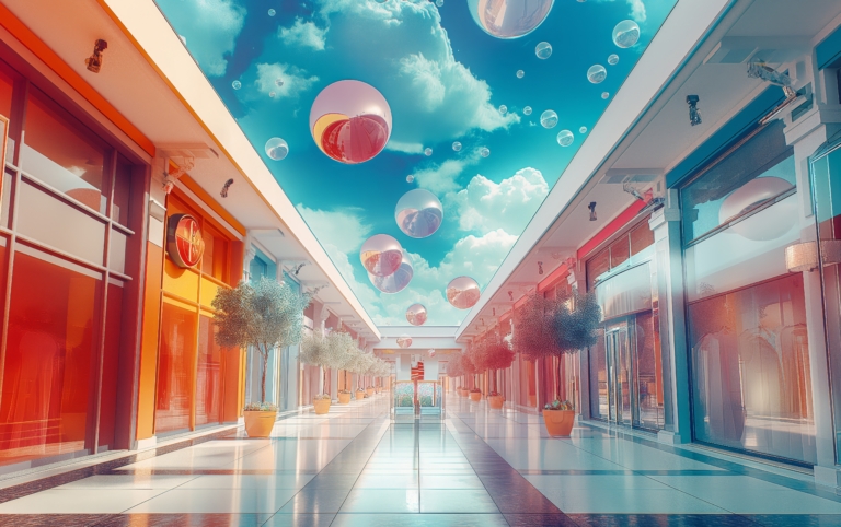 Vibrant retail boulevard
