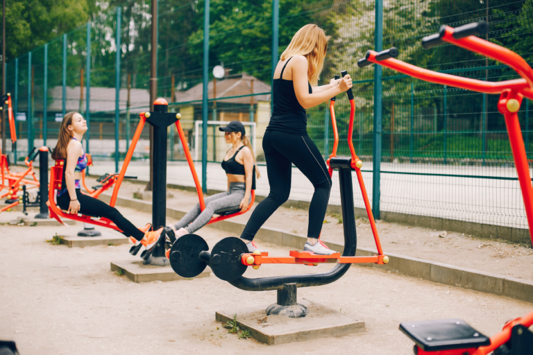 Outdoor gym area