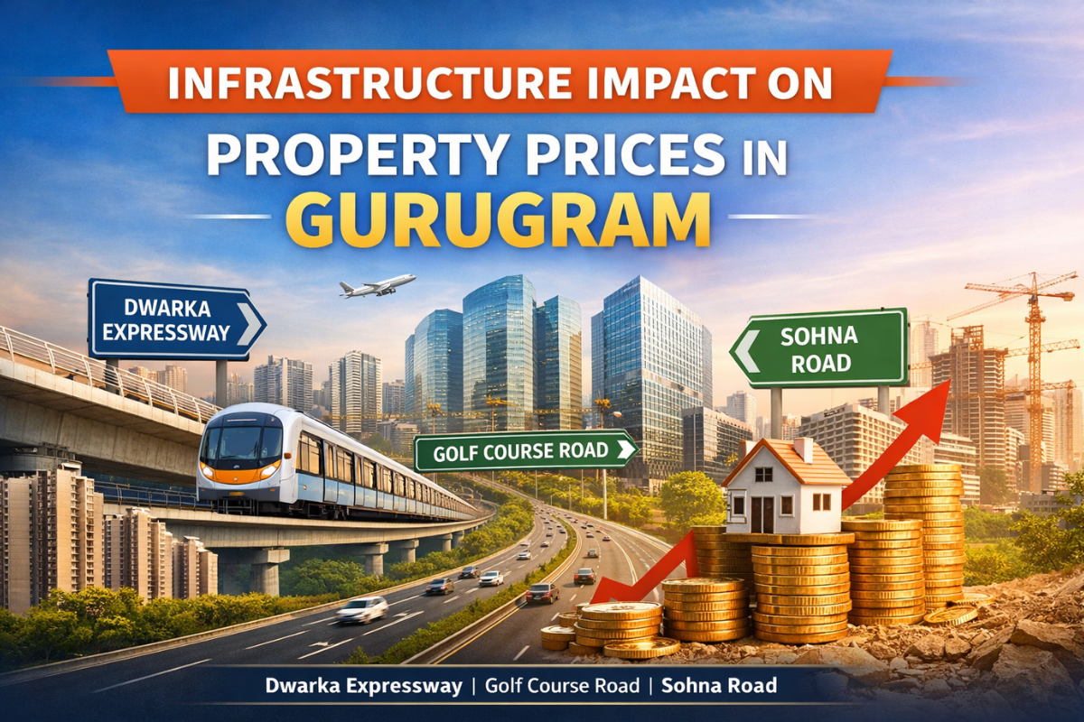 Infrastructure impact on property prices in gurugram