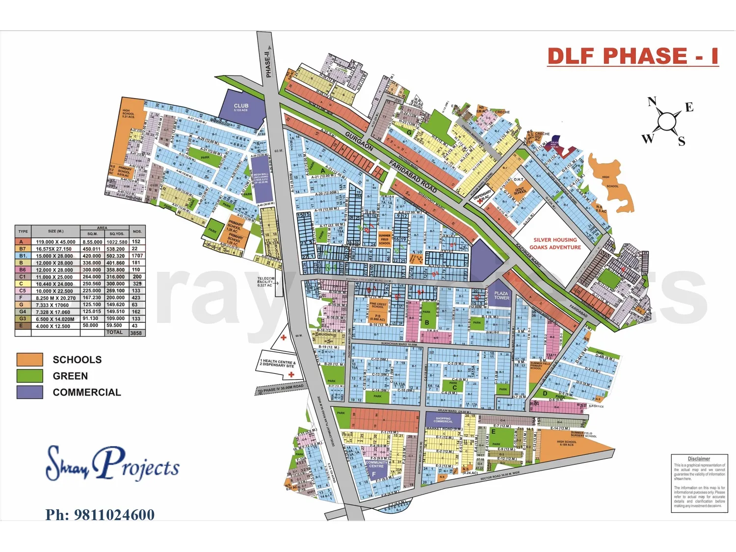 Shray Project DLF Phase 1 Location Map | Prime Property in Gurgaon