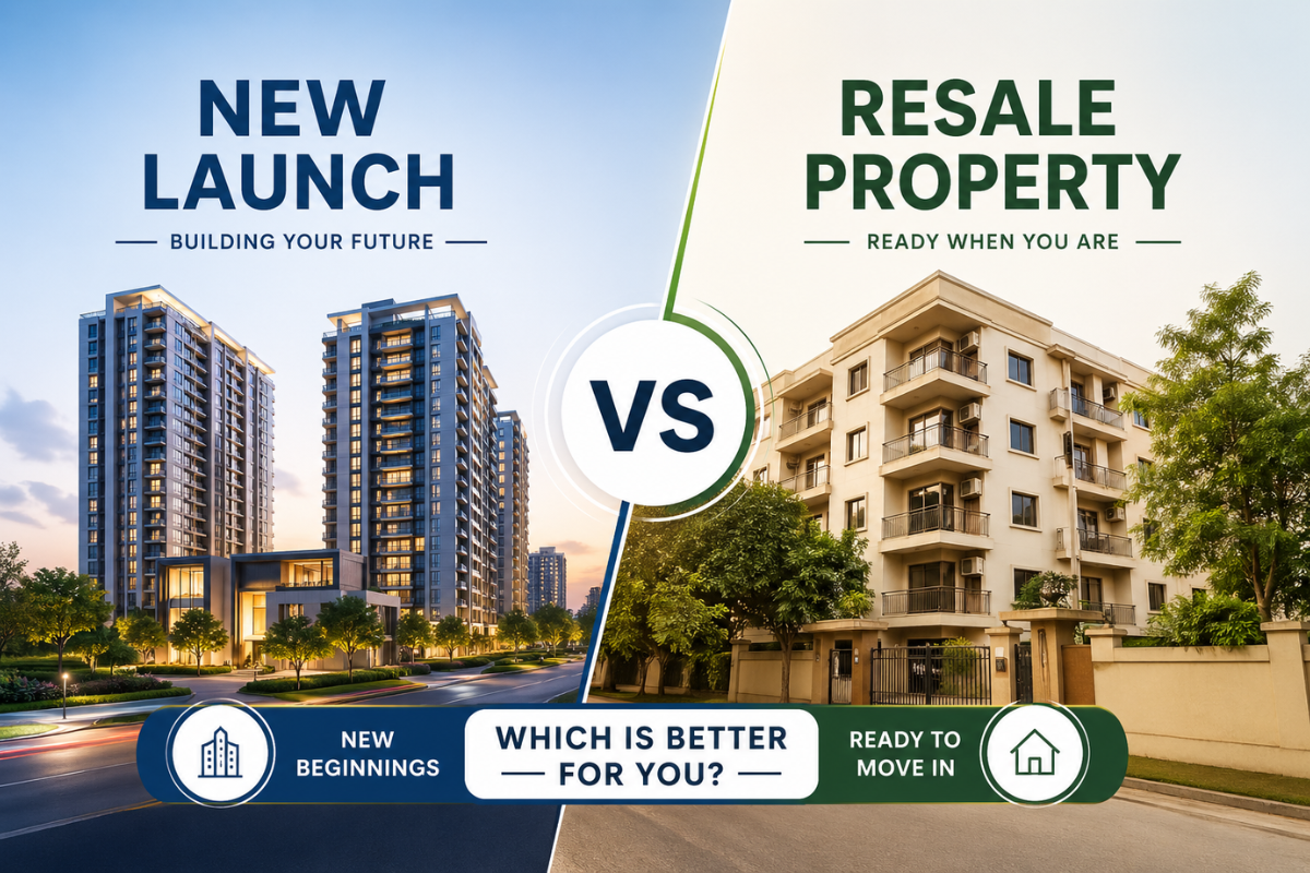 New launch vs resale property