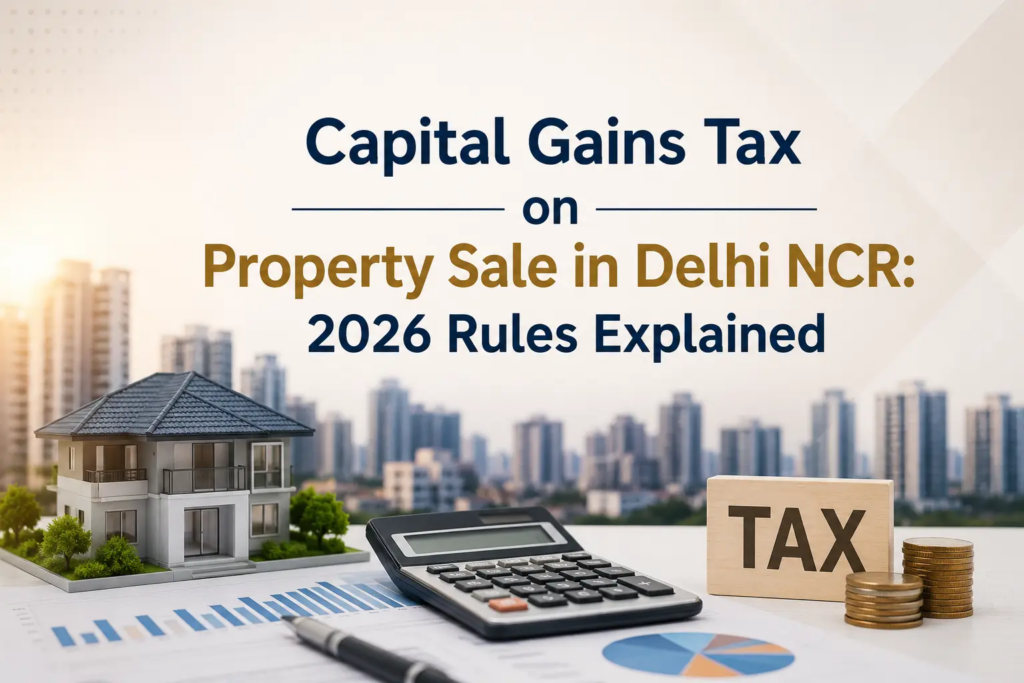 Capital gains tax on property sale in delhi NCR