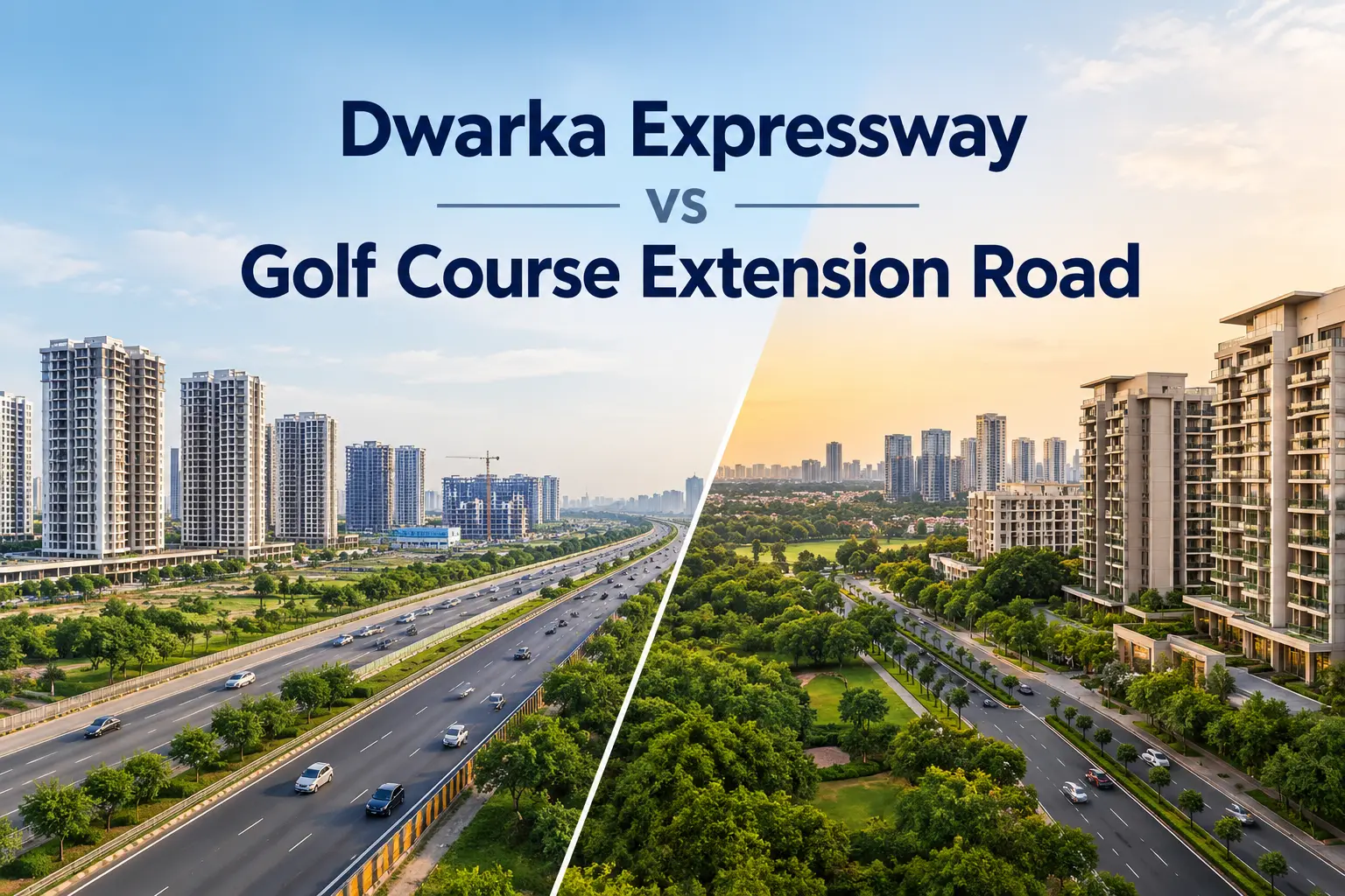 Dwarka expressway vs golf course extension road